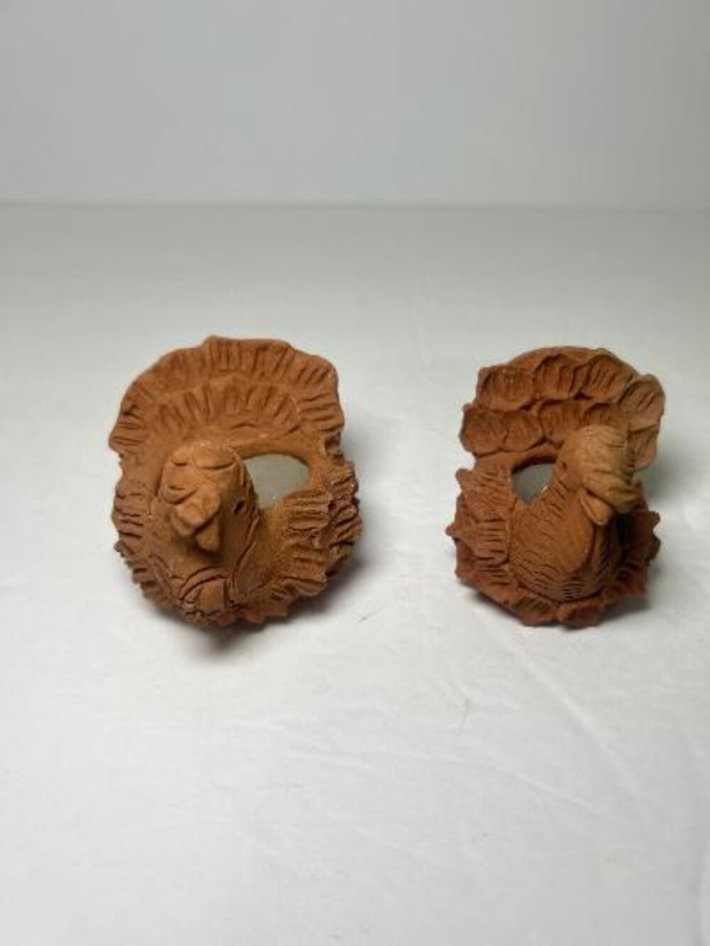 Thanksgiving/Autumn Terra-Cotta Turkey Candle holder Holiday Harvest Centerpiece